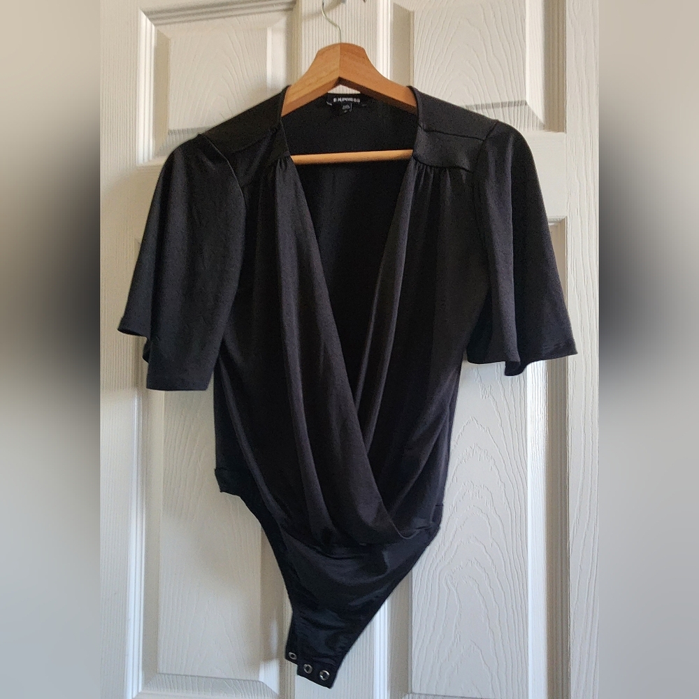 Express Black Short Sleeve Bodysuit